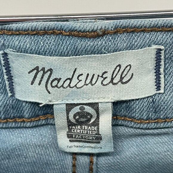 Madewell 11" High Rise Skinny Jeans Distressed Light Wash Denim Size 29 AG163 - Picture 6 of 8